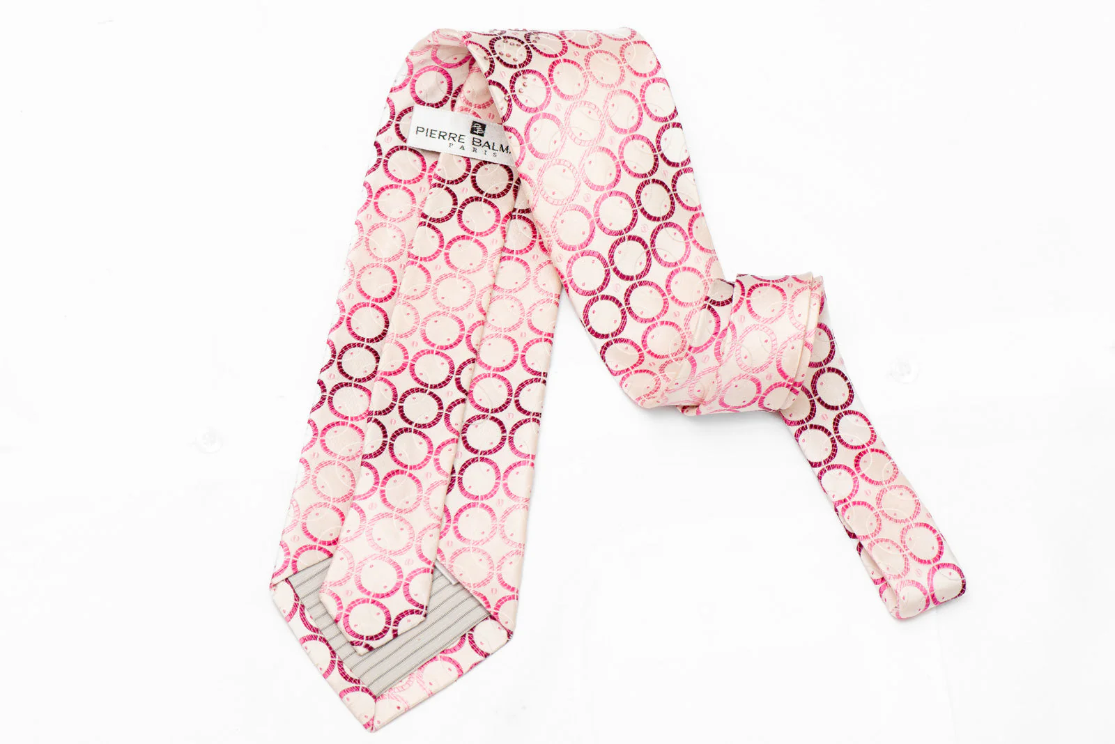 Pink Geometric Circles On Light Pink With Pink White Rhinestones & Pink Sparkles - Image 3