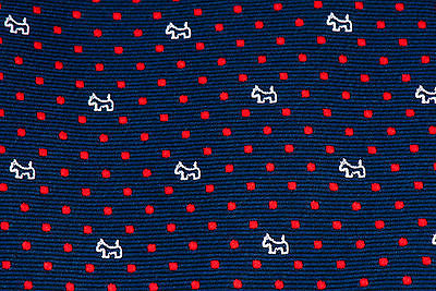 Roberta Di Camerino White Scotty Dogs On Blue With Red Micro Squares 3 Inch - Image 7
