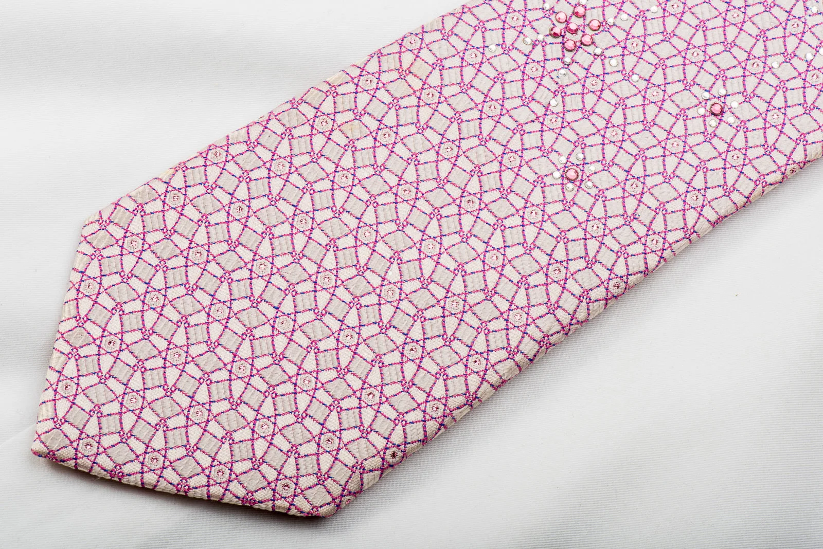 Rogers Dail Rhinestone Tie Trellis On Pink With Pink Sparkles - Image 5
