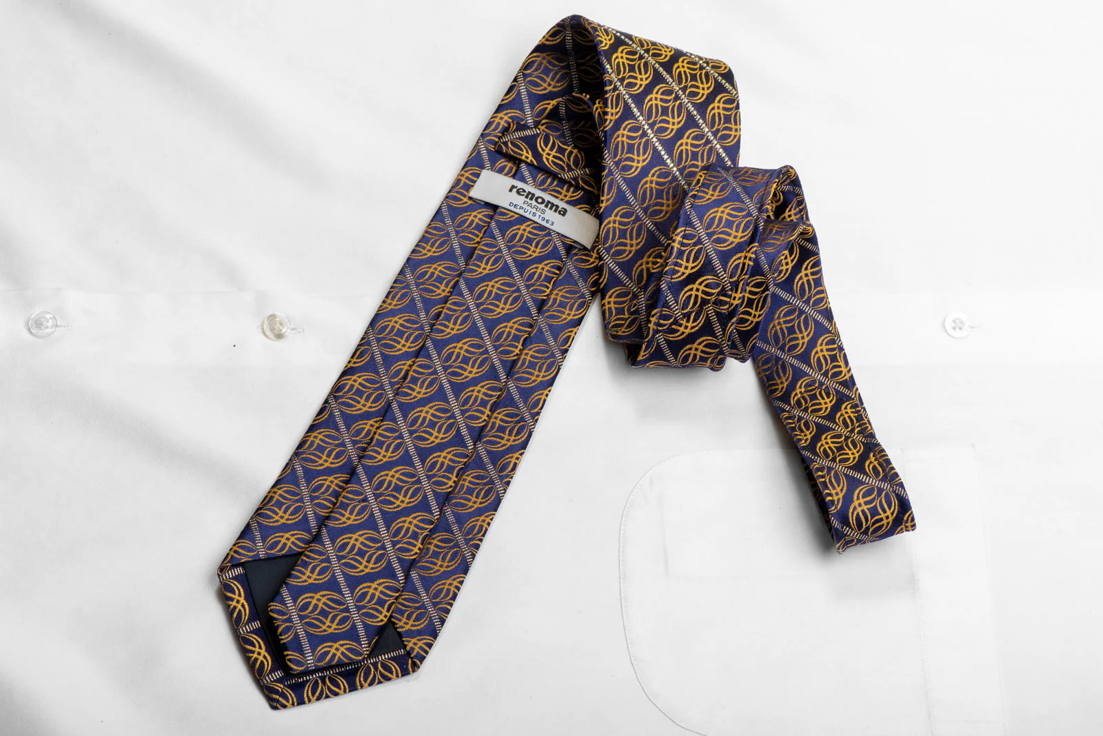 Striped Rhinestones On Blue With Gold Scrolls & Sparkles - Image 4