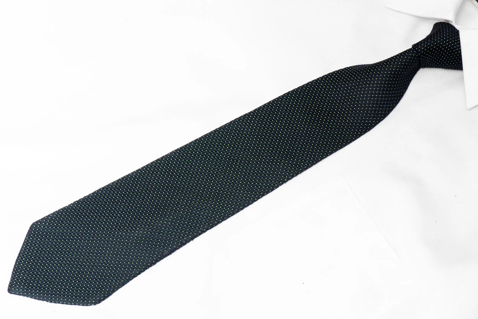 Woven Silk Necktie - Micro Pin Dot Pattern - Image 2